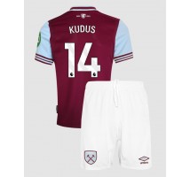 West Ham United Mohammed Kudus #14 Koszulka Podstawowa dzieci 2024-25 Krótki Rękaw (+ krótkie spodenki)